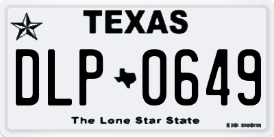 TX license plate DLP0649