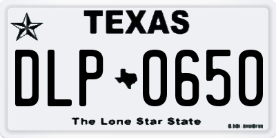 TX license plate DLP0650