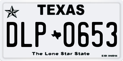 TX license plate DLP0653