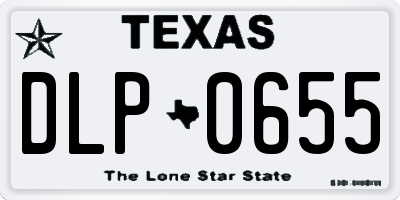 TX license plate DLP0655