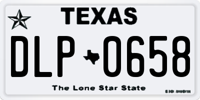 TX license plate DLP0658
