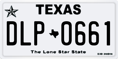 TX license plate DLP0661