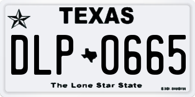 TX license plate DLP0665
