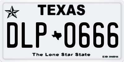 TX license plate DLP0666