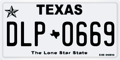 TX license plate DLP0669