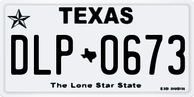 TX license plate DLP0673