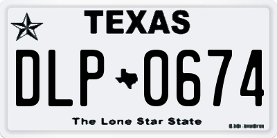 TX license plate DLP0674