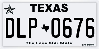 TX license plate DLP0676