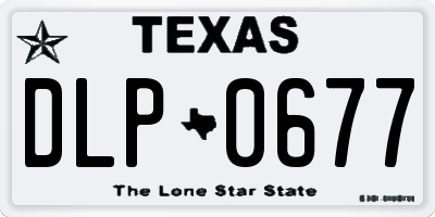 TX license plate DLP0677