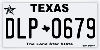TX license plate DLP0679