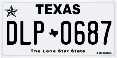 TX license plate DLP0687