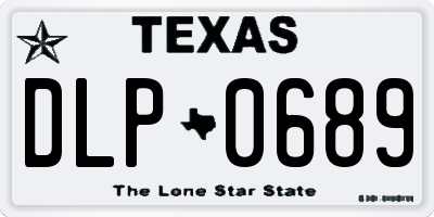TX license plate DLP0689