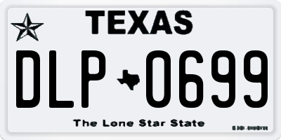 TX license plate DLP0699