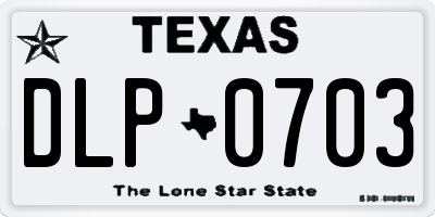 TX license plate DLP0703