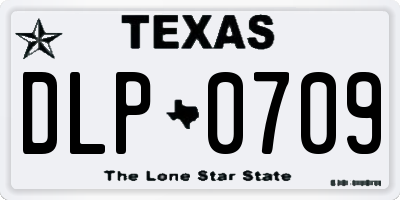 TX license plate DLP0709