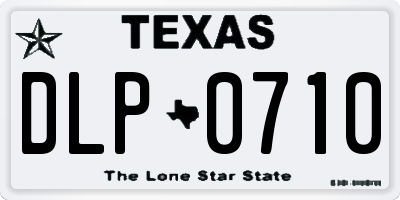 TX license plate DLP0710