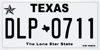 TX license plate DLP0711