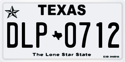 TX license plate DLP0712