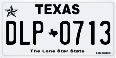 TX license plate DLP0713