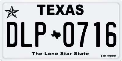 TX license plate DLP0716