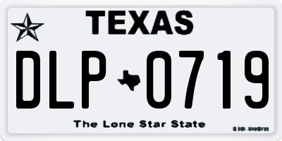 TX license plate DLP0719