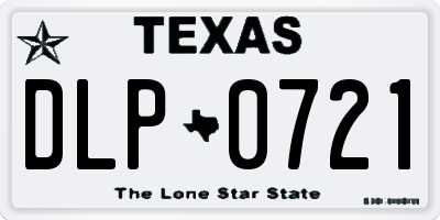 TX license plate DLP0721