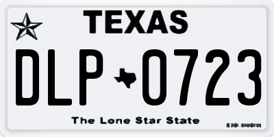 TX license plate DLP0723