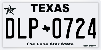 TX license plate DLP0724