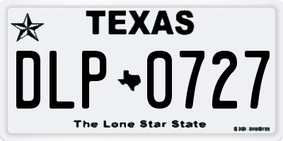 TX license plate DLP0727
