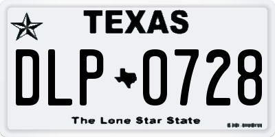 TX license plate DLP0728