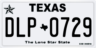 TX license plate DLP0729