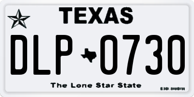 TX license plate DLP0730