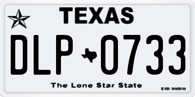 TX license plate DLP0733