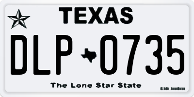 TX license plate DLP0735