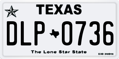 TX license plate DLP0736