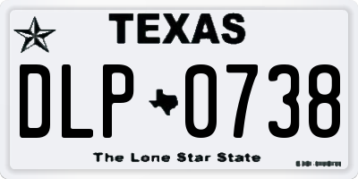 TX license plate DLP0738