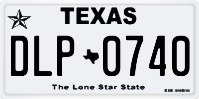 TX license plate DLP0740