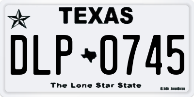 TX license plate DLP0745