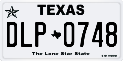 TX license plate DLP0748