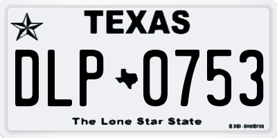 TX license plate DLP0753