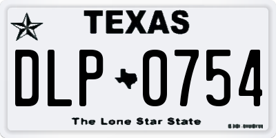 TX license plate DLP0754
