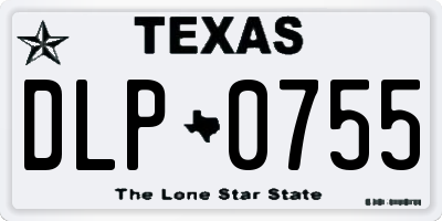 TX license plate DLP0755