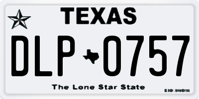 TX license plate DLP0757