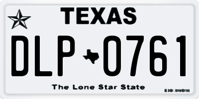 TX license plate DLP0761