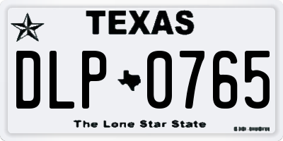 TX license plate DLP0765