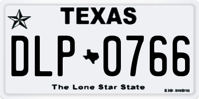 TX license plate DLP0766