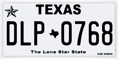TX license plate DLP0768