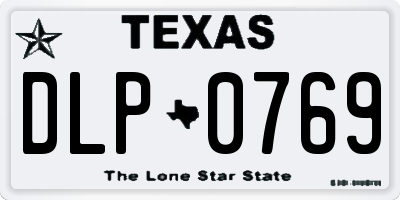 TX license plate DLP0769