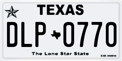 TX license plate DLP0770