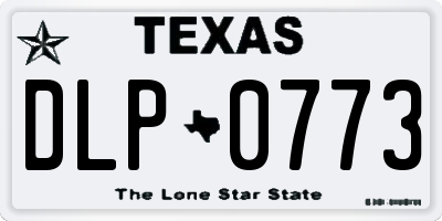 TX license plate DLP0773